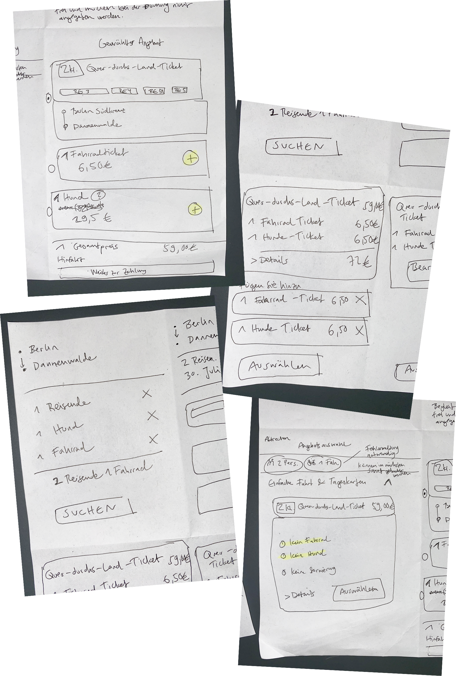 Before and after of the redesigned booking flow