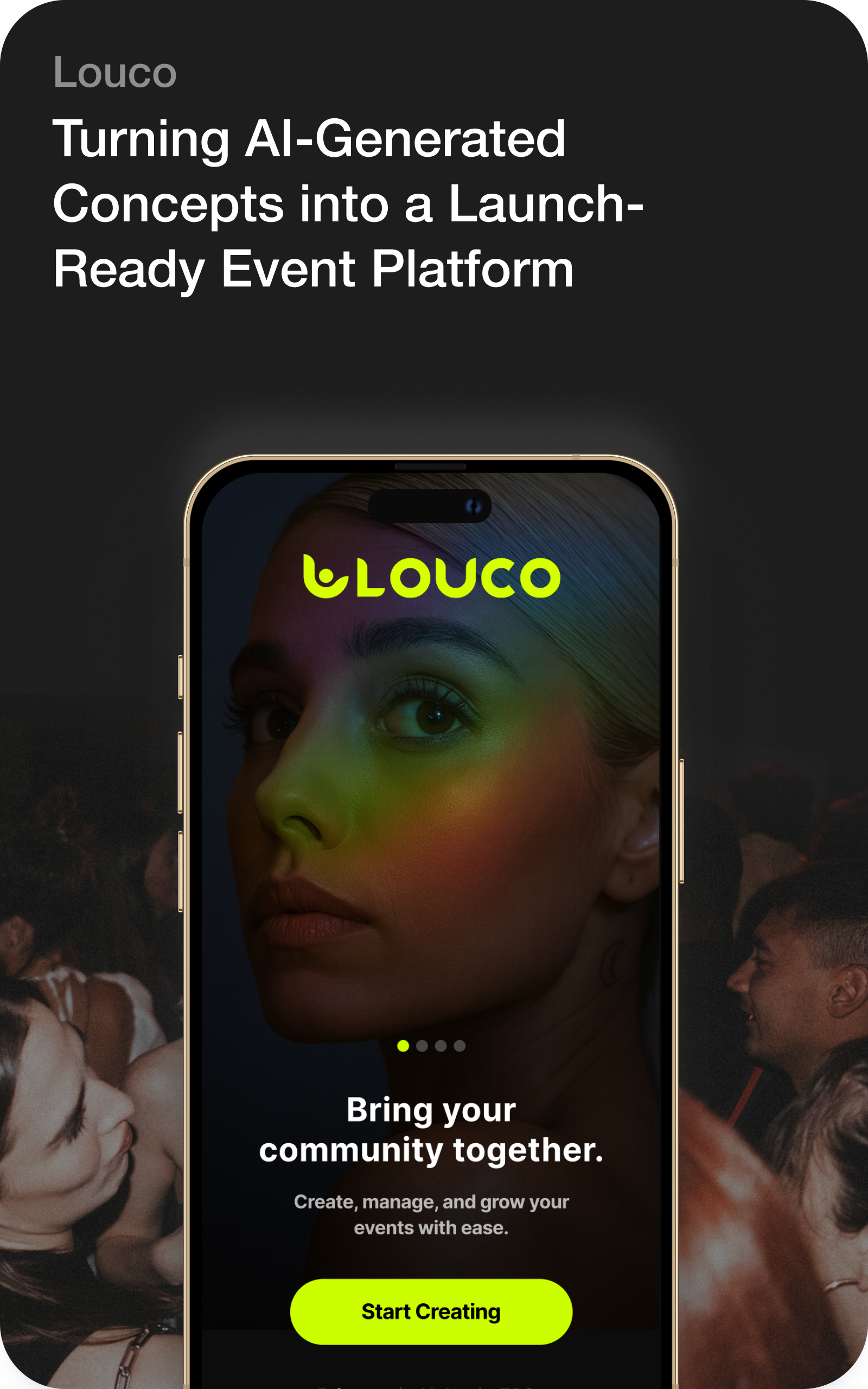 Louco — turning AI-generated concepts into a launch-ready event platform